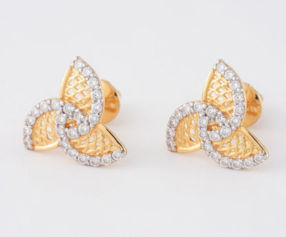 Flambeur B.I.S 14 Kt Hallmark Diamond Earring
