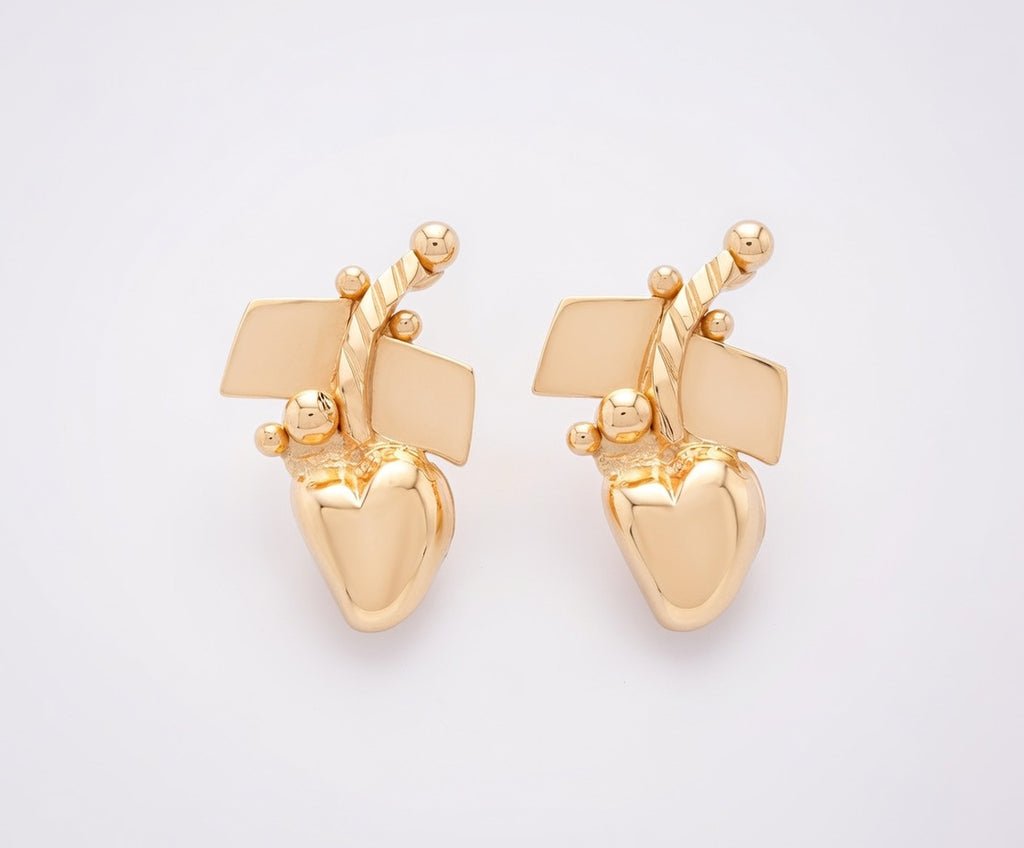 Flambeur B.I.S 22 Kt Hallmark Plain Tops Earring