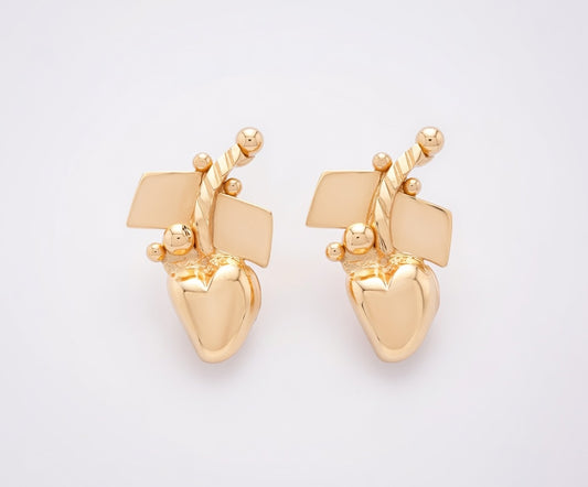 Flambeur B.I.S 22 Kt Hallmark Plain Tops Earring