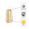 Flambeur B.I.S Hallmarked 18 KT CZ Gold Hoop Earring