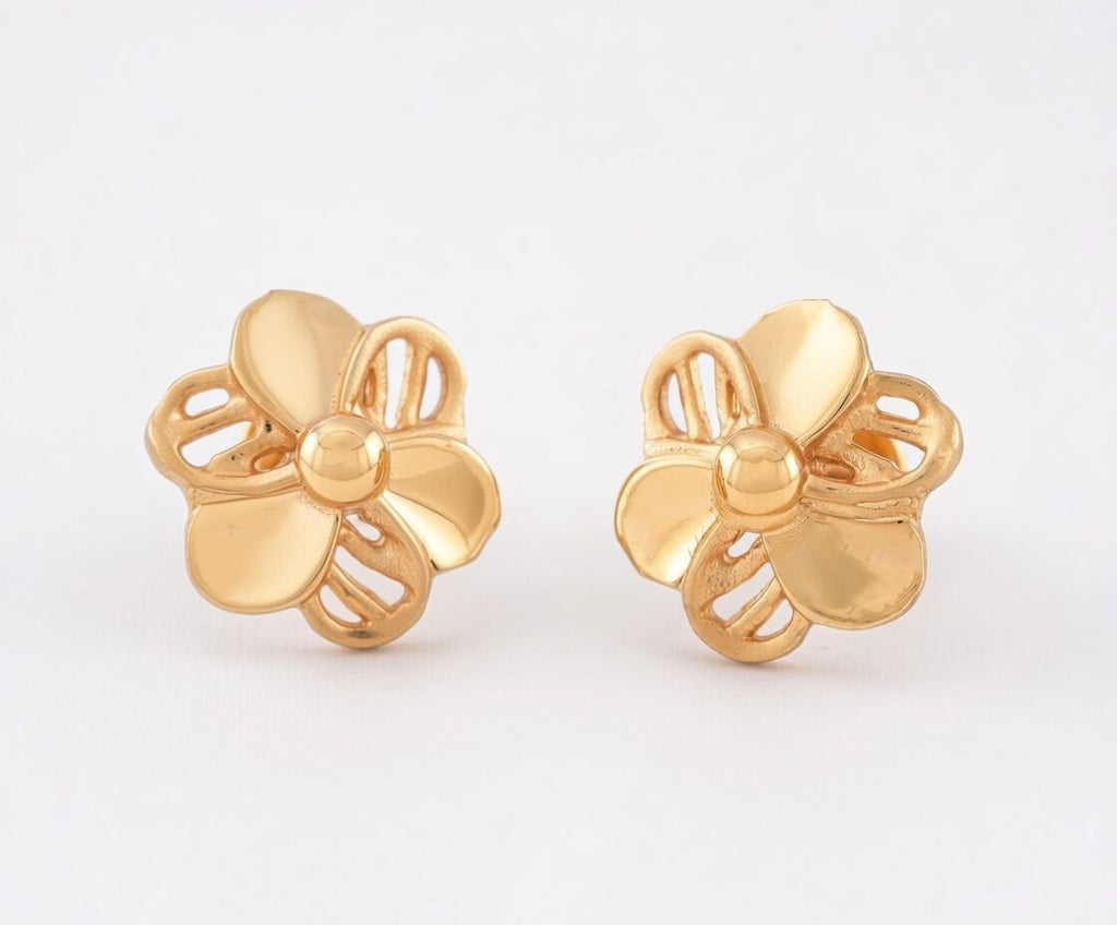 Flambeur B.I.S 22 Kt Hallmark Plain Tops Earring
