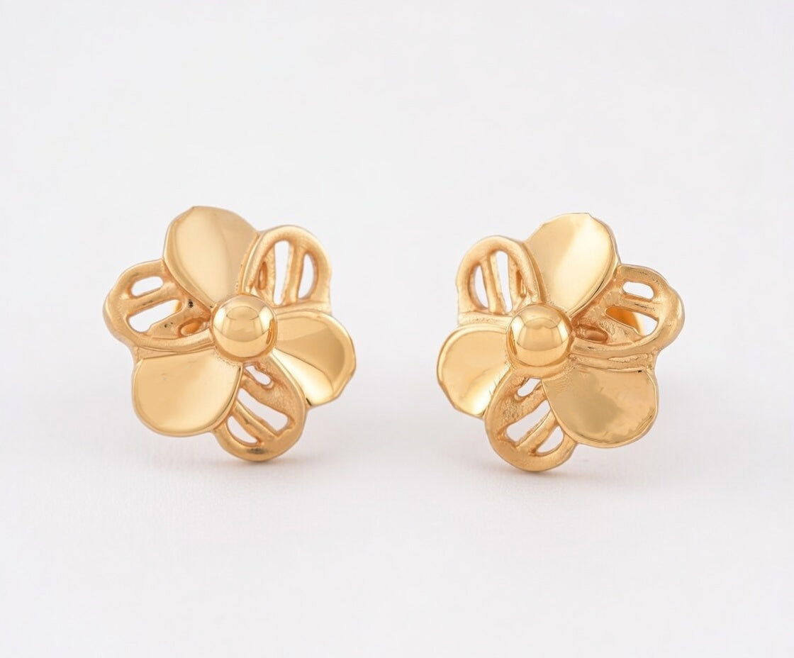 Flambeur B.I.S 22 Kt Hallmark Plain Tops Earring