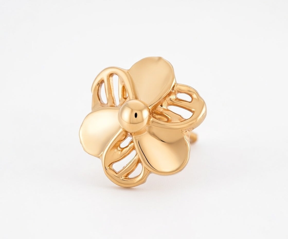 Flambeur B.I.S 22 Kt Hallmark Plain Tops Earring