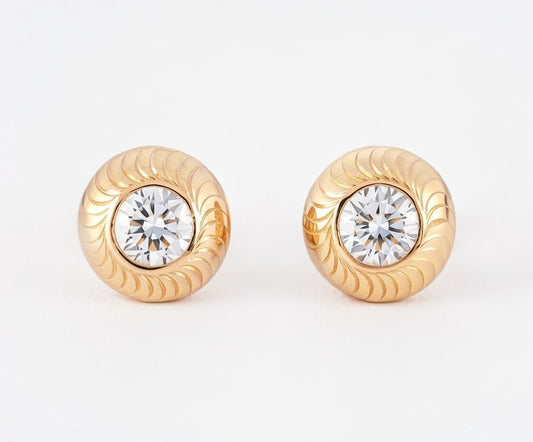 Flambeur B.I.S 18 Kt Hallmark Cz Tops Earring