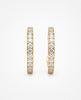Flambeur B.I.S Hallmarked 18 KT CZ Gold Hoop Earring