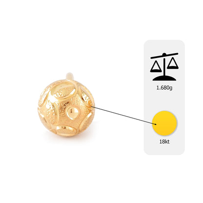 Flambeur B.I.S 18 Kt Hallmark Plain Tops Earring