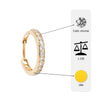 Flambeur B.I.S Hallmarked 18 KT CZ Gold Hoop Earring