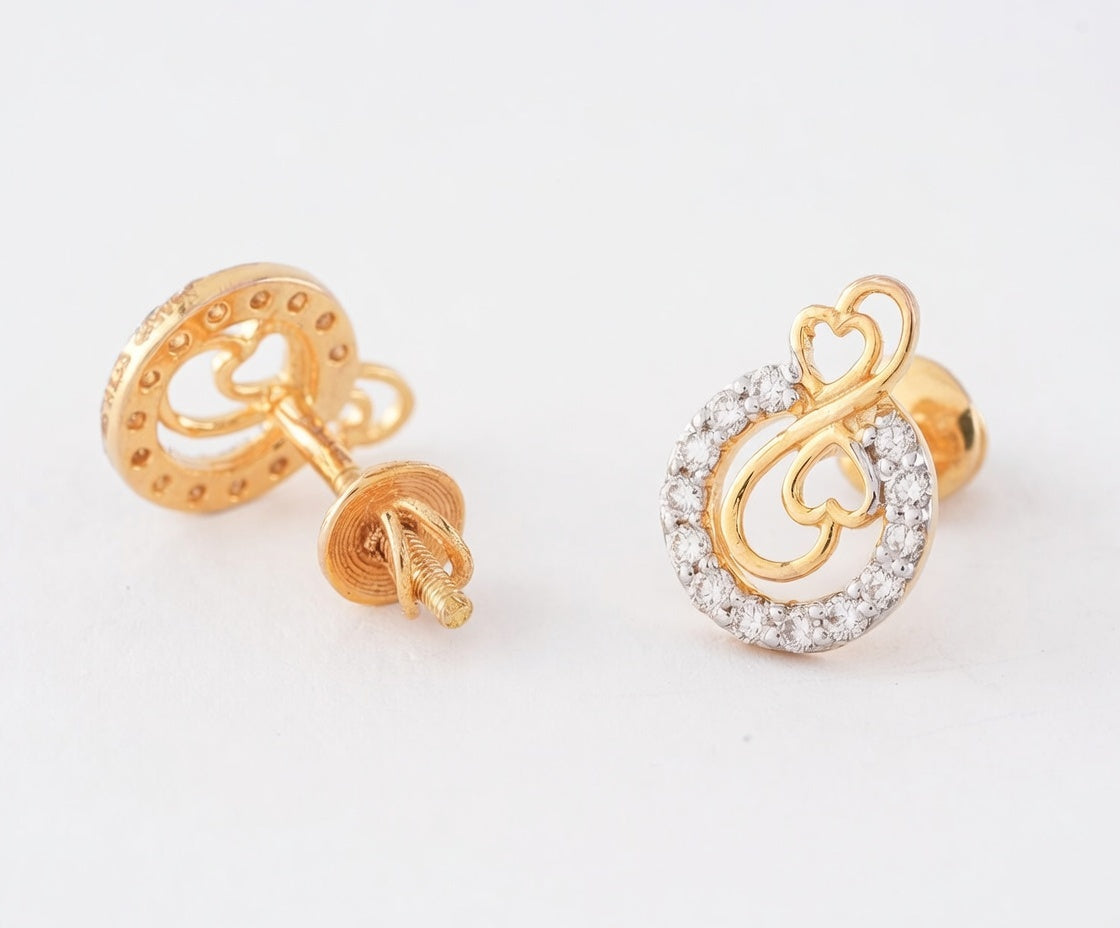 Flambeur B.I.S 14 Kt Hallmark Diamond Earring