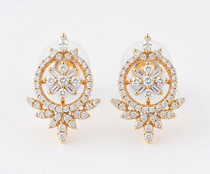 Flambeur B.I.S 18 Kt Hallmark Cz Tops Earring