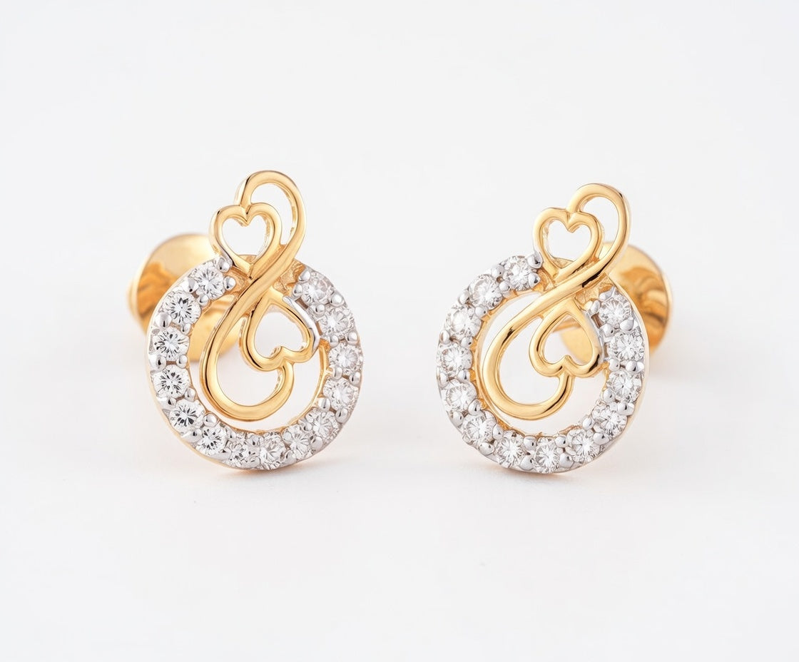 Flambeur B.I.S 14 Kt Hallmark Diamond Earring