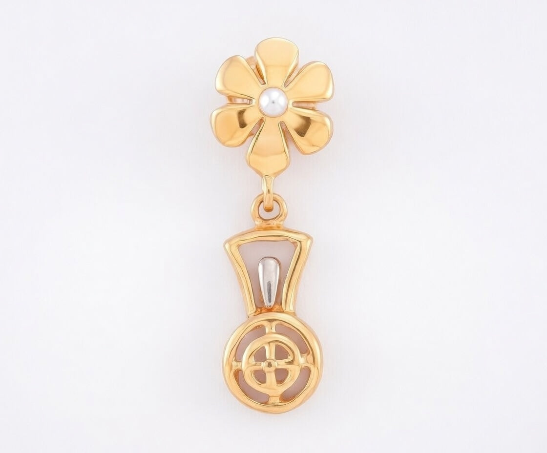 Flambeur B.I.S 18 Kt Hallmark Plain Tops Earring