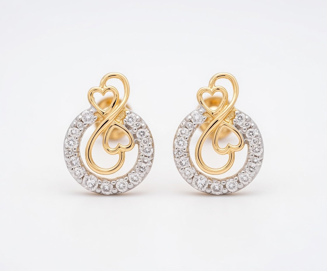 Flambeur B.I.S 14 Kt Hallmark Diamond Earring