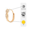 Flambeur B.I.S Hallmarked 18 KT CZ Gold Hoop Earring
