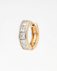 Flambeur B.I.S Hallmarked 18 KT CZ Gold Hoop Earring