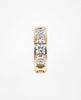Flambeur B.I.S Hallmarked 18 KT CZ Gold Hoop Earring