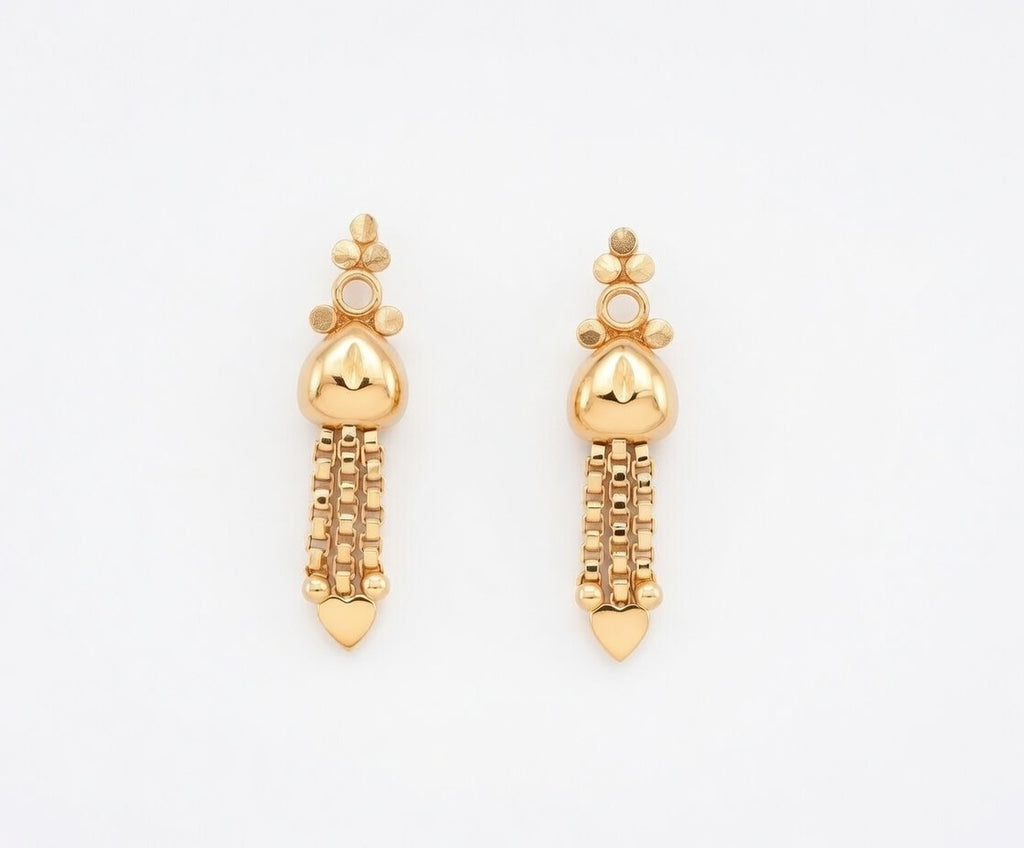 Flambeur B.I.S 18 Kt Hallmark Plain Tops Earring
