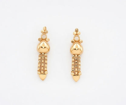 Flambeur B.I.S 18 Kt Hallmark Plain Tops Earring