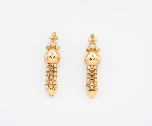 Flambeur B.I.S 18 Kt Hallmark Plain Tops Earring