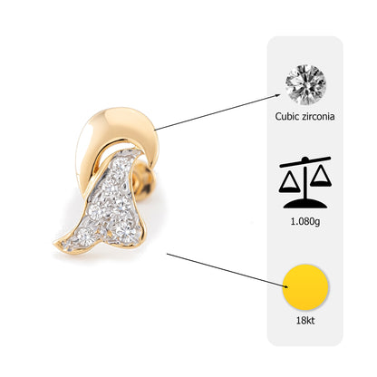 Flambeur B.I.S 18 Kt Hallmark Cz Tops Earring