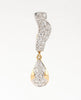 Flambeur B.I.S Hallmarked 18 KT CZ Gold Hoop Earring