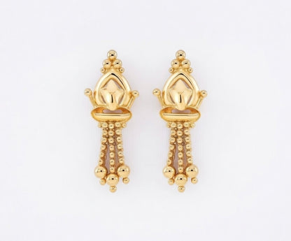 Flambeur B.I.S 18 Kt Hallmark Plain Tops Earring