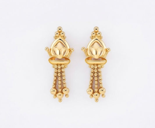 Flambeur B.I.S 18 Kt Hallmark Plain Tops Earring