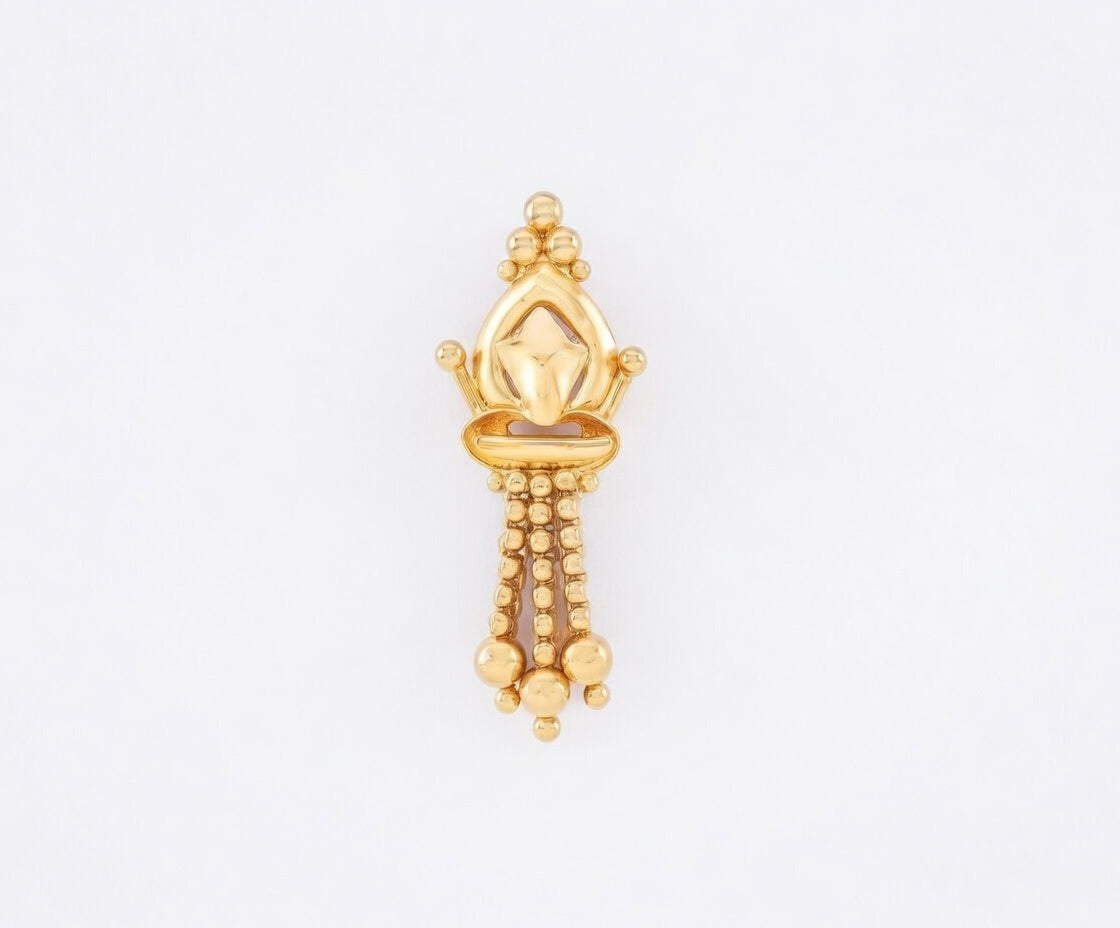 Flambeur B.I.S 18 Kt Hallmark Plain Tops Earring