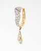 Flambeur B.I.S Hallmarked 18 KT CZ Gold Hoop Earring