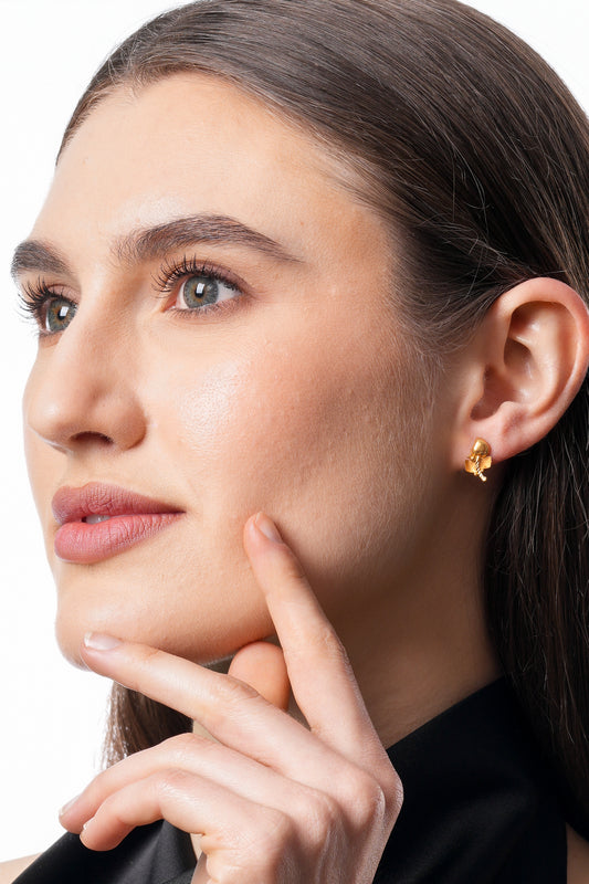 Flambeur B.I.S 22 Kt Hallmark Plain Tops Earring