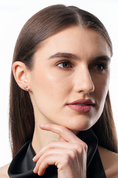 Flambeur B.I.S 18 Kt Hallmark Cz Tops Earring