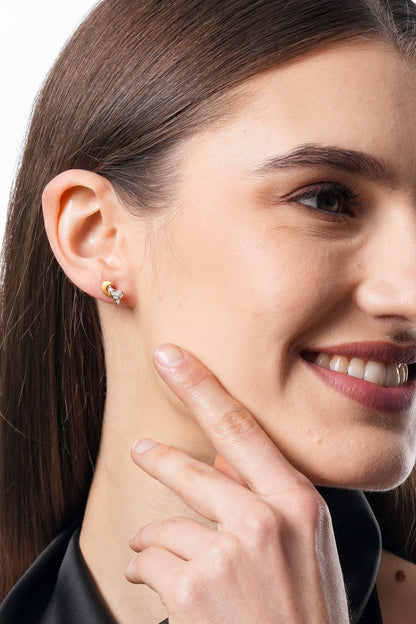 Flambeur B.I.S 18 Kt Hallmark Cz Tops Earring