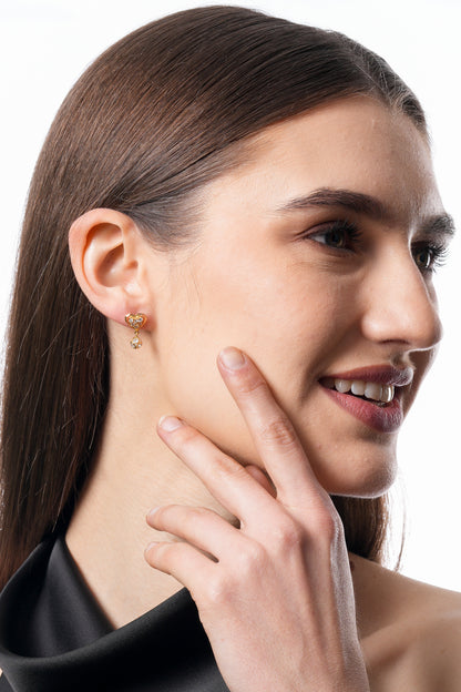 Flambeur B.I.S 18 Kt Hallmark Cz Tops Earring