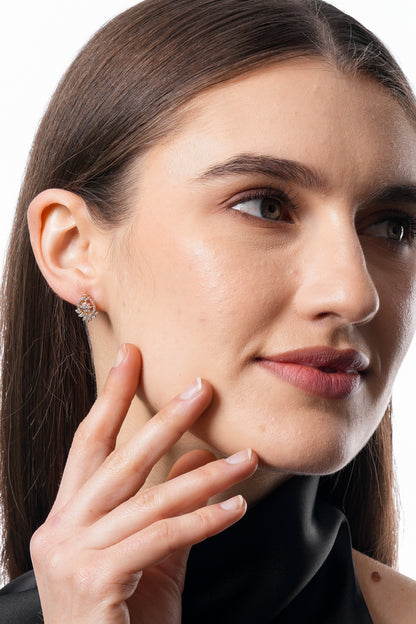 Flambeur B.I.S 18 Kt Hallmark Cz Tops Earring