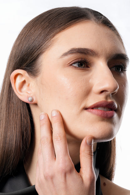 Flambeur B.I.S 18 Kt Hallmark Cz Tops Earring