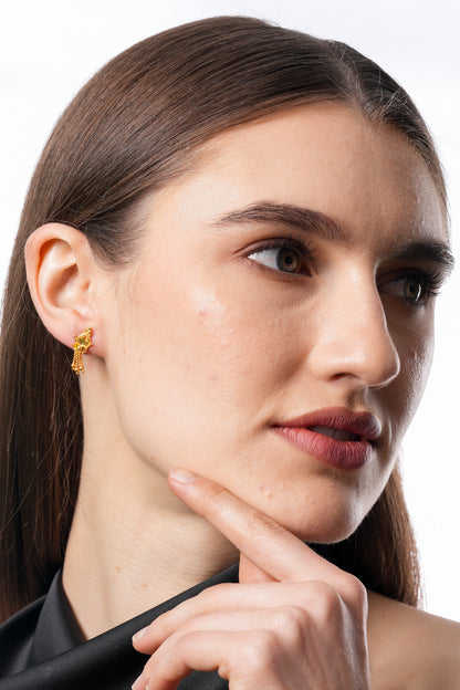 Flambeur B.I.S 18 Kt Hallmark Plain Tops Earring