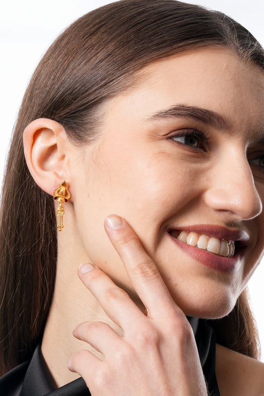 Flambeur B.I.S 18 Kt Hallmark Plain Tops Earring