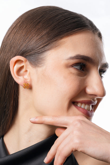 Flambeur B.I.S 18 Kt Hallmark Plain Tops Earring