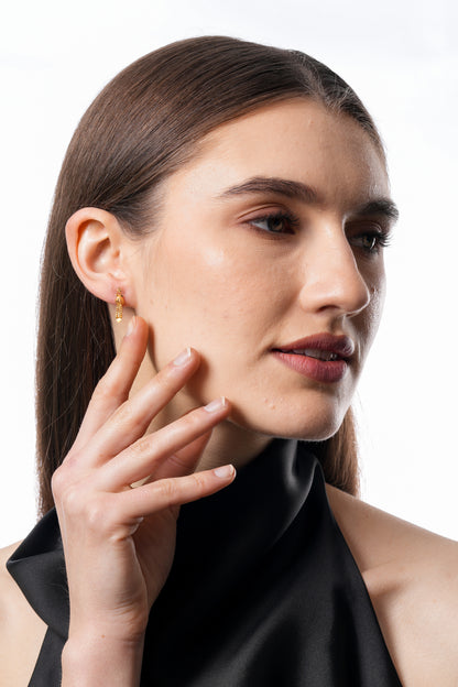 Flambeur B.I.S 18 Kt Hallmark Plain Tops Earring