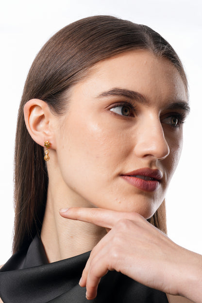 Flambeur B.I.S 18 Kt Hallmark Plain Tops Earring