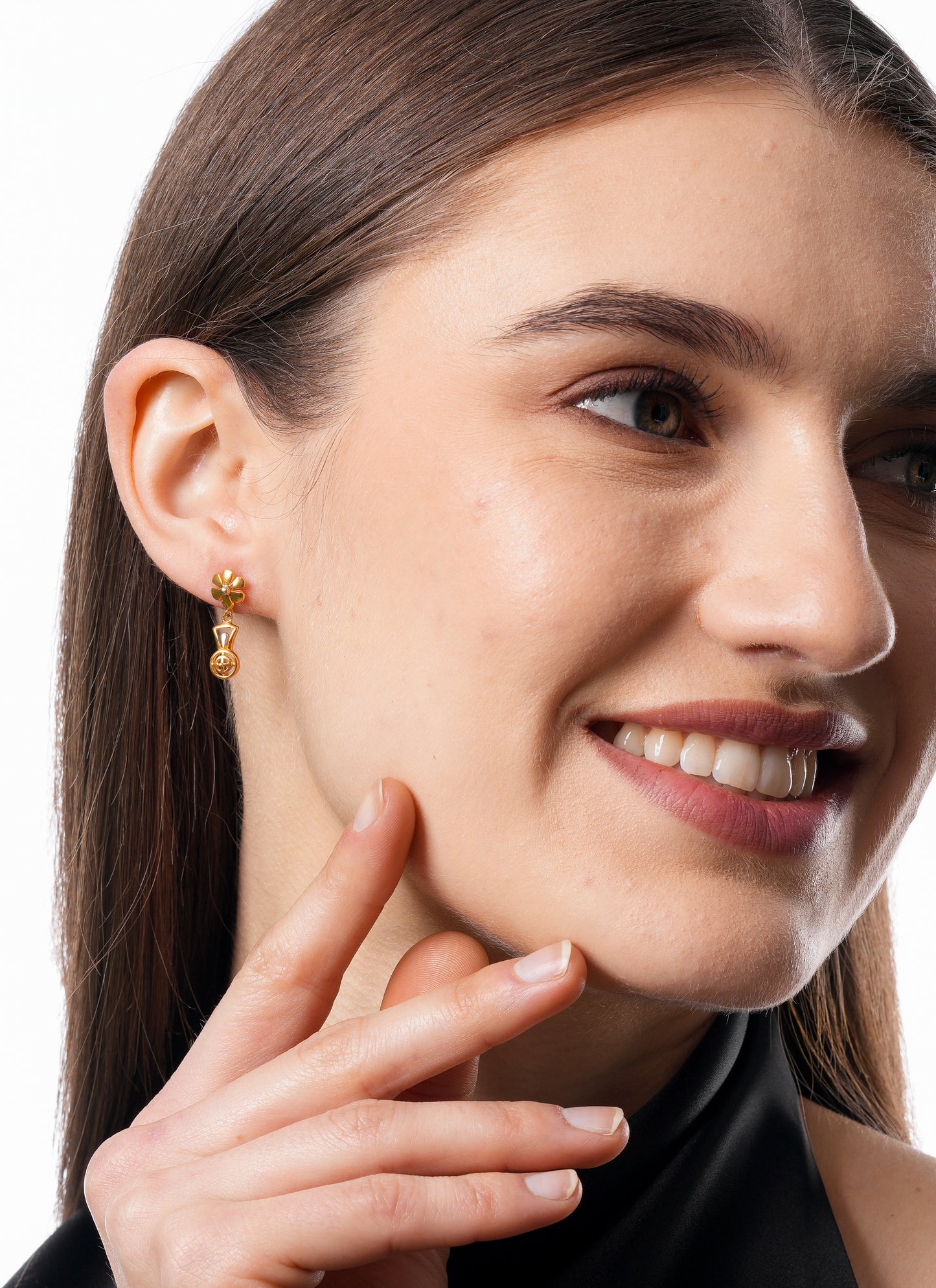 Flambeur B.I.S 18 Kt Hallmark Plain Tops Earring