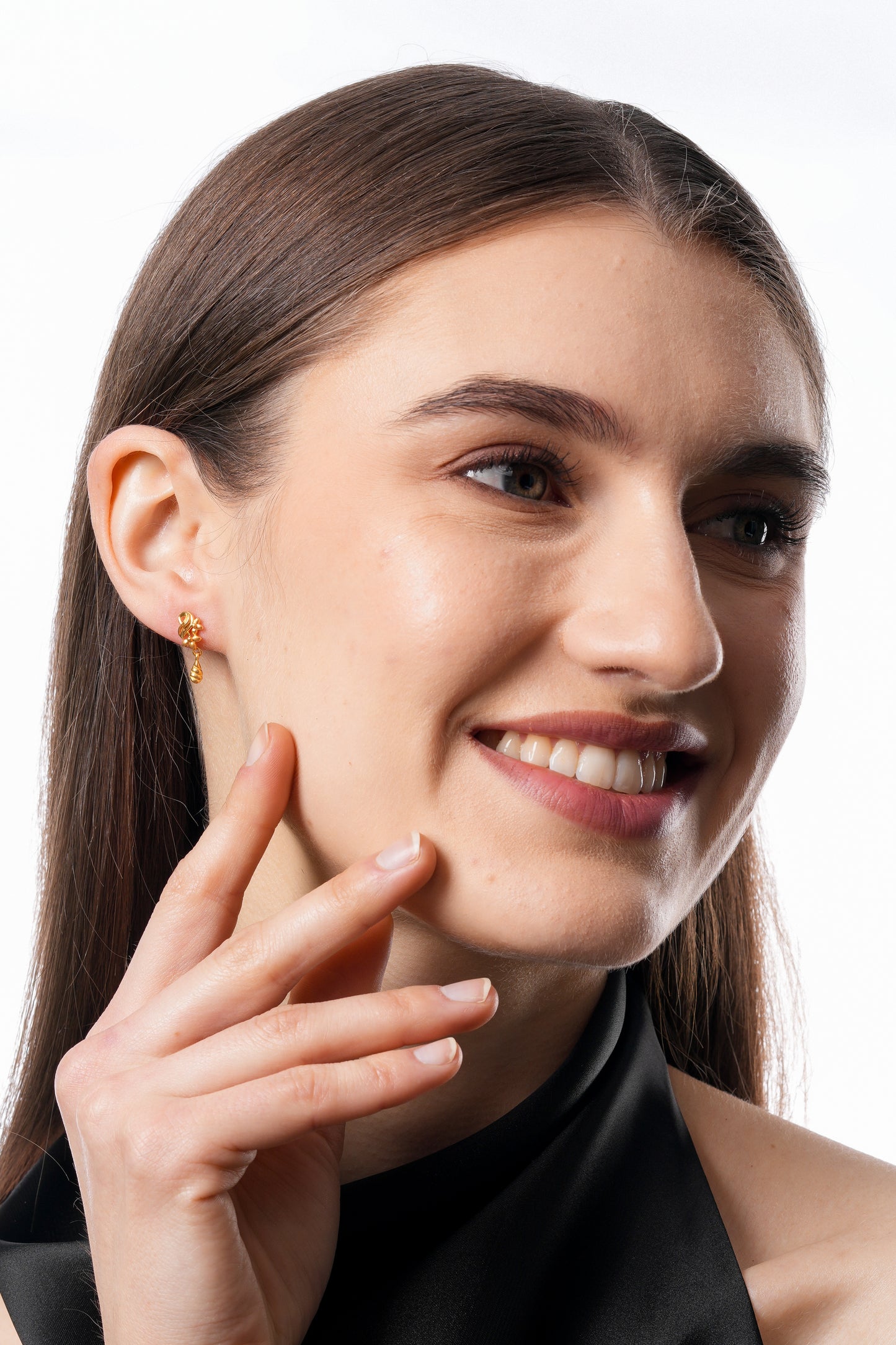 Flambeur B.I.S 18 Kt Hallmark Plain Tops Earring
