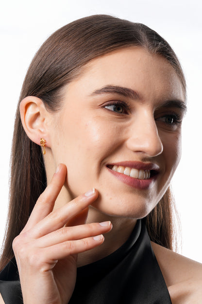 Flambeur B.I.S 18 Kt Hallmark Plain Tops Earring