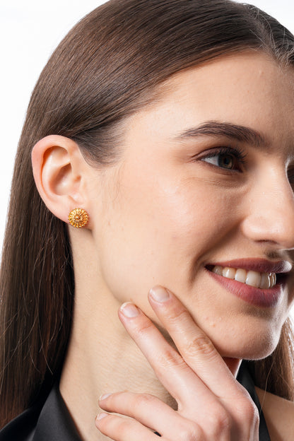 Flambeur B.I.S 18 Kt Hallmark Plain Tops Earring