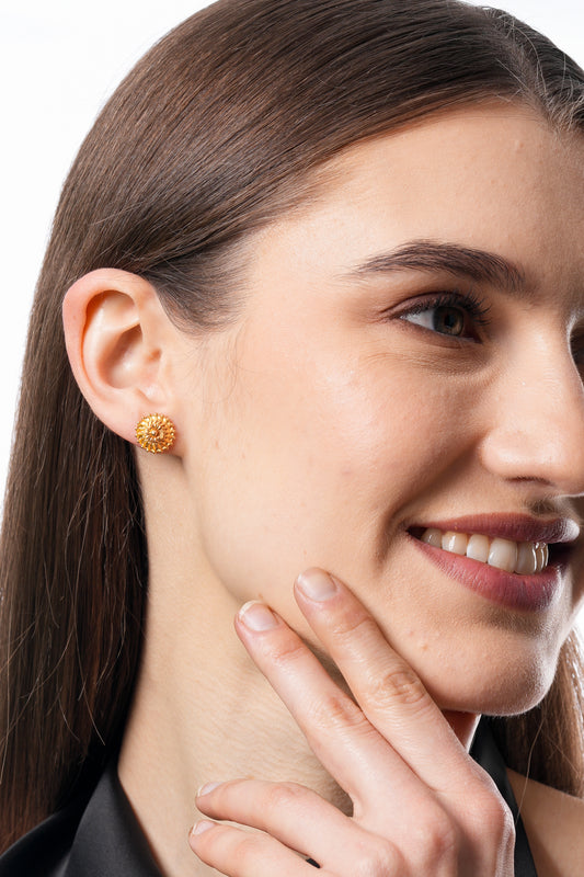 Flambeur B.I.S 18 Kt Hallmark Plain Tops Earring
