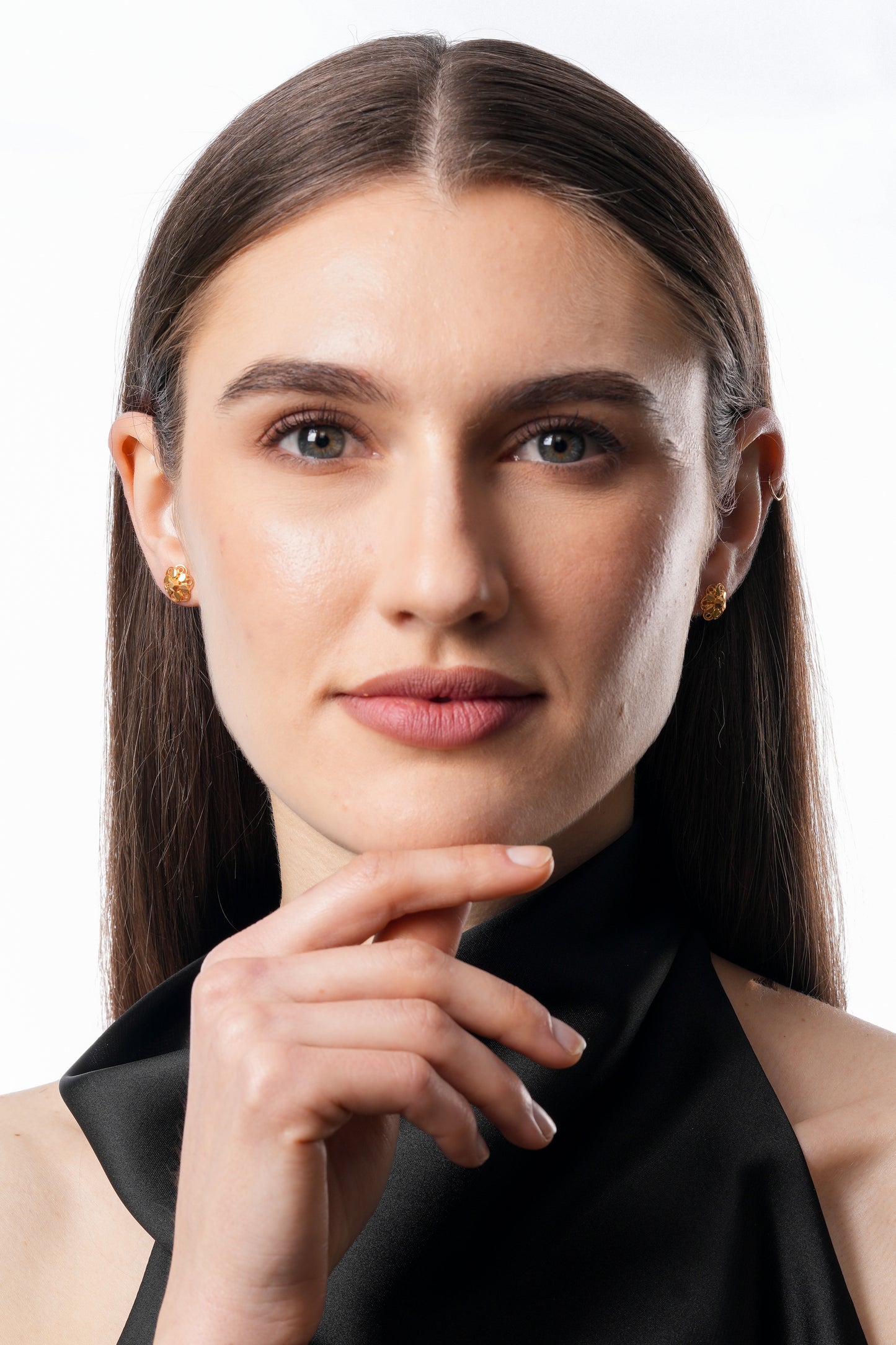Flambeur B.I.S 18 Kt Hallmark Plain Tops Earring