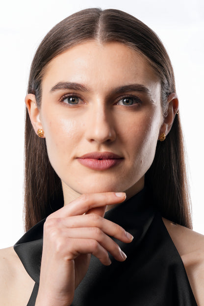 Flambeur B.I.S 18 Kt Hallmark Plain Tops Earring