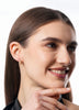 Flambeur B.I.S Hallmarked 18 KT CZ Gold Hoop Earring
