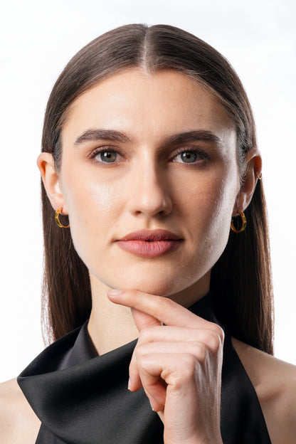 Flambeur B.I.S Hallmarked 18 KT Gold Hoop Earring