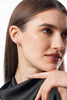 Flambeur B.I.S Hallmarked 18 KT CZ Gold Hoop Earring