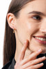 Flambeur B.I.S Hallmarked 18 KT CZ Gold Hoop Earring